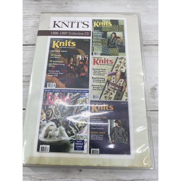 1996 -1997 INTERWEAVE KNITS MAGAZINE 5 Issues on CD Gloves Button Making Tams - Picture 9 of 10
